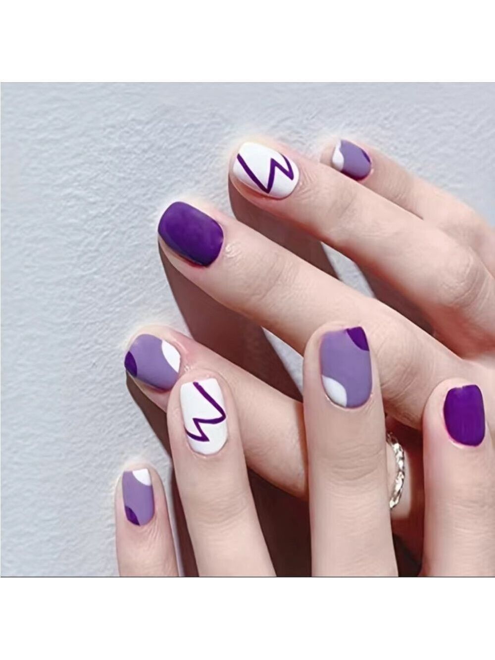 Purple Funk - Nail Junkie - full artificial nail set